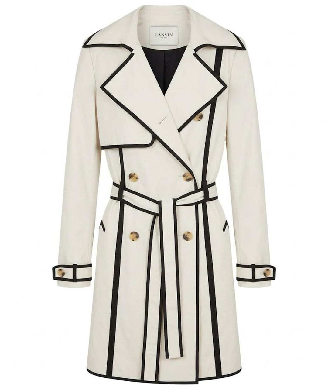 LANVIN Серый хлопковый тренч/плащ, фото 1