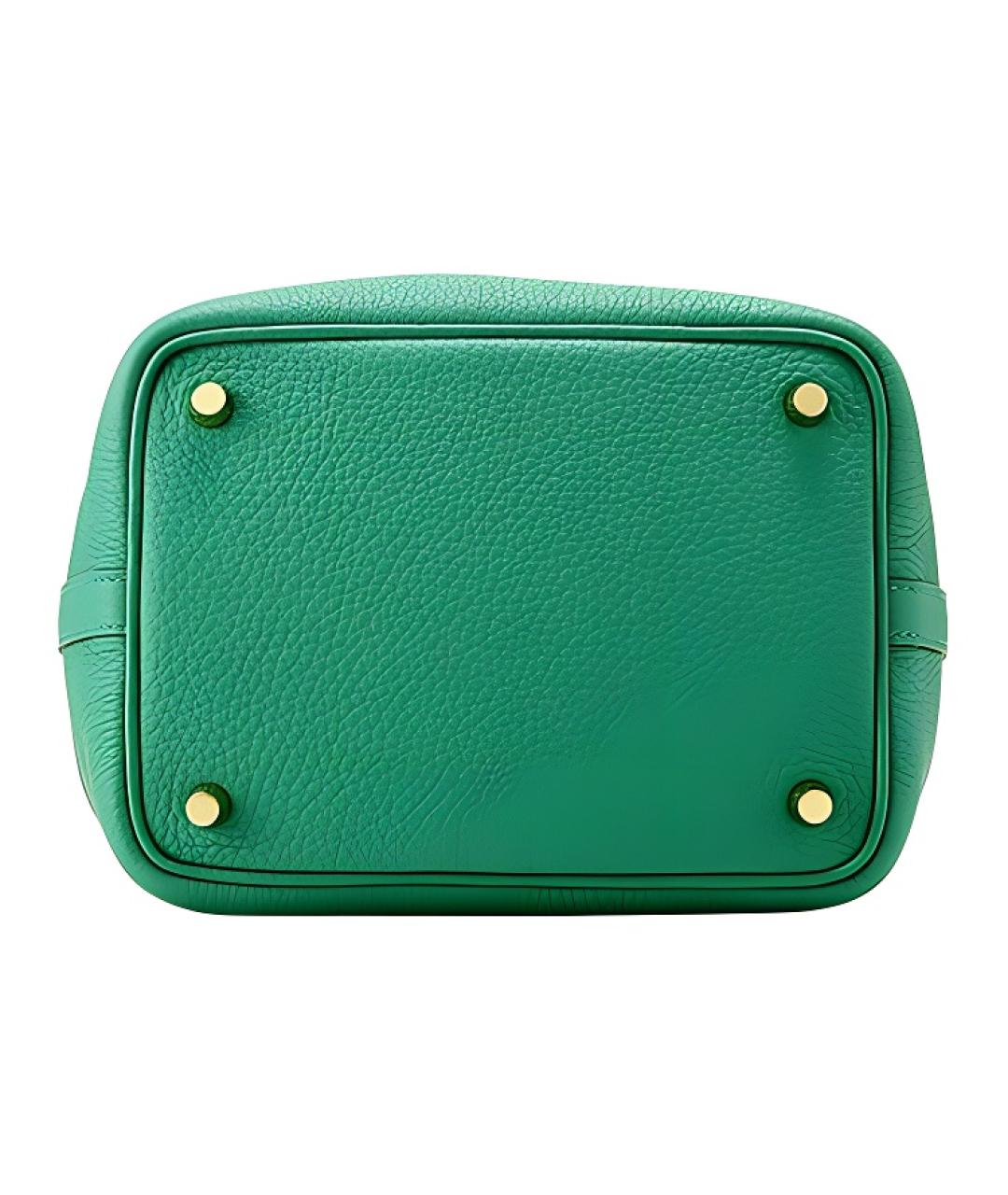 HERMES Зеленая кожаная сумка через плечо, фото 3
