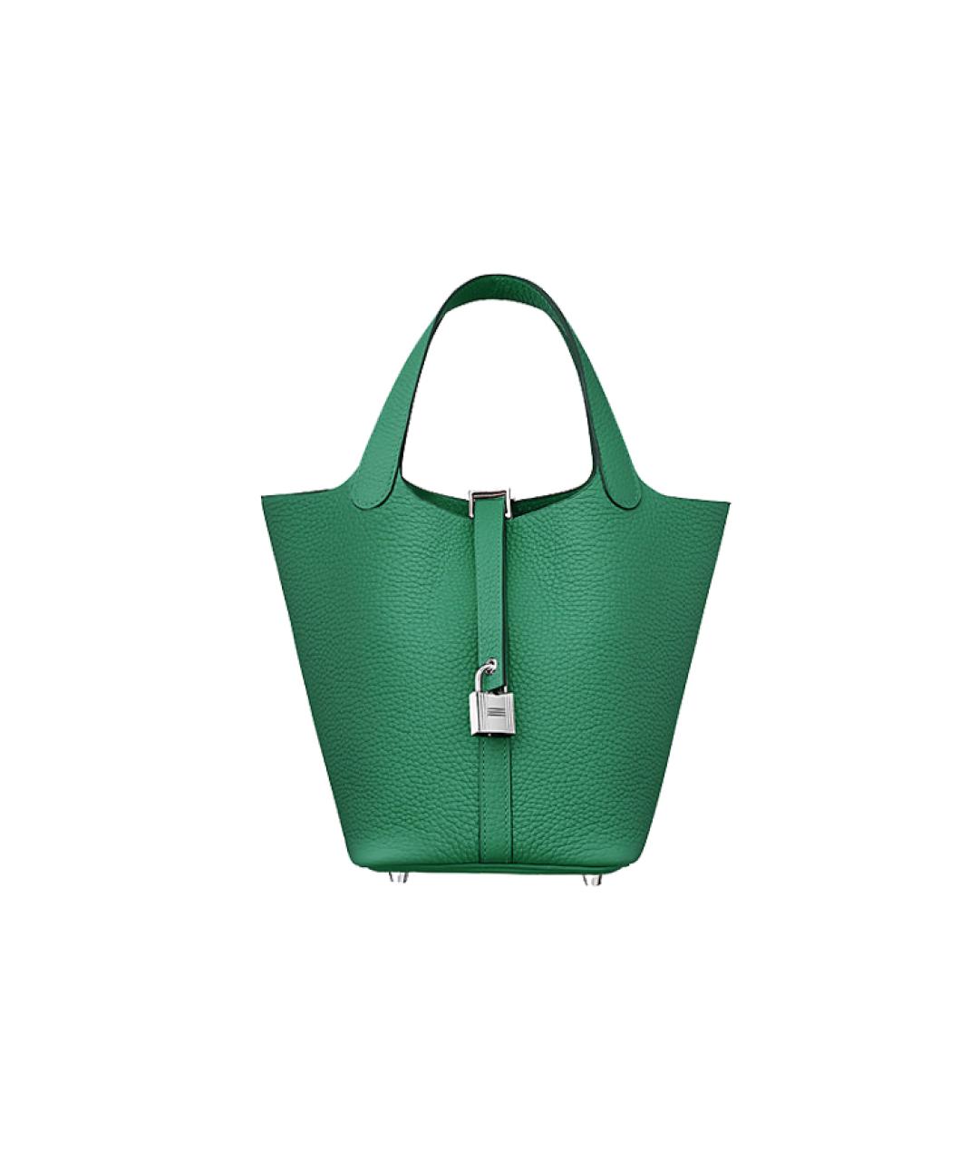 HERMES Зеленая кожаная сумка через плечо, фото 6