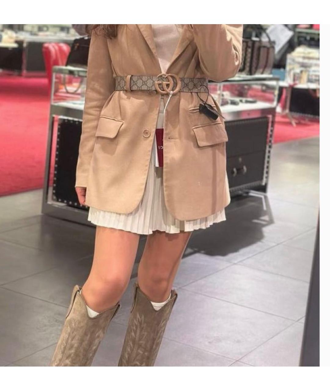 GUCCI Бежевый ремень, фото 2