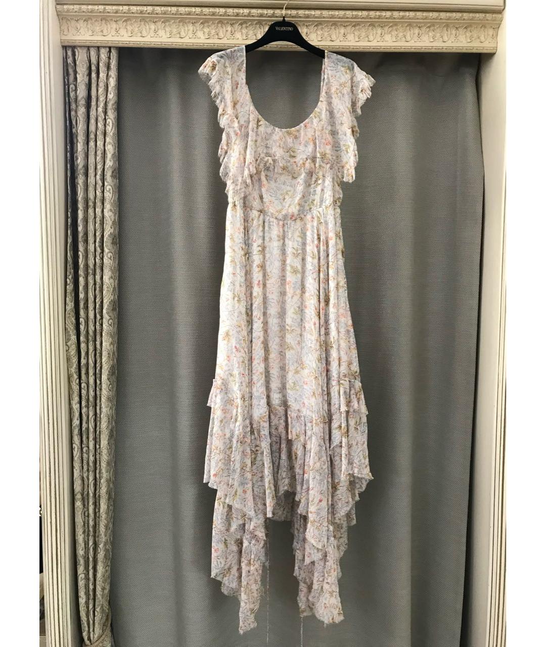 PHILOSOPHY DI LORENZO SERAFINI Бежевое вискозное вечернее платье, фото 5