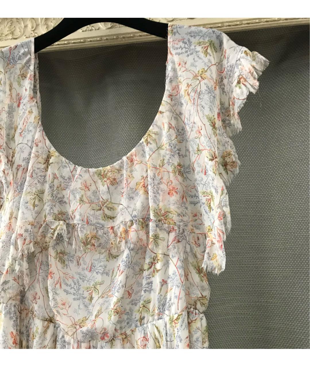 PHILOSOPHY DI LORENZO SERAFINI Бежевое вискозное вечернее платье, фото 8