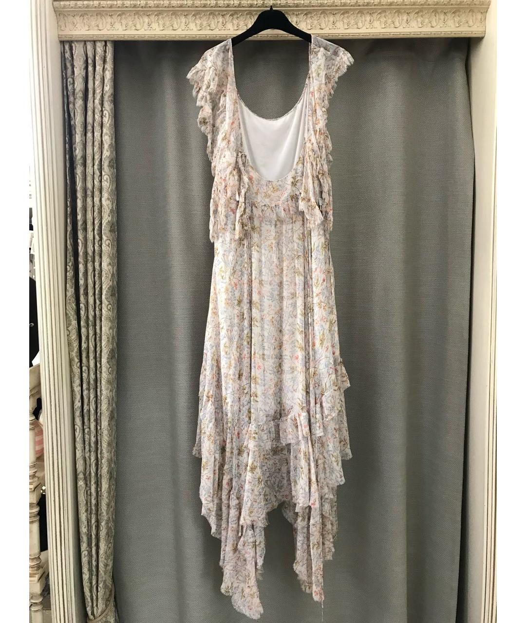 PHILOSOPHY DI LORENZO SERAFINI Бежевое вискозное вечернее платье, фото 6