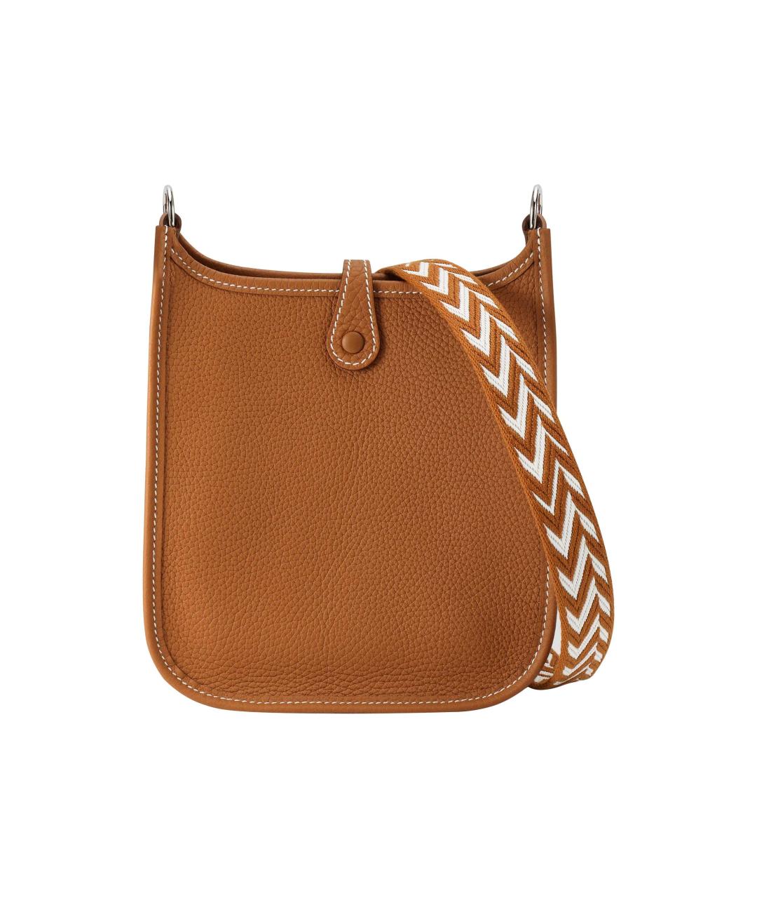 HERMES Коричневая кожаная сумка через плечо, фото 3