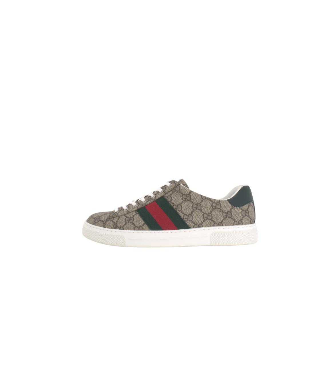 GUCCI Бежевые низкие кроссовки / кеды, фото 6