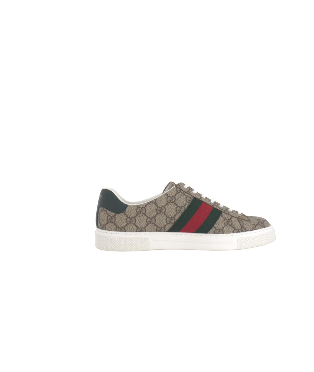 GUCCI Бежевые низкие кроссовки / кеды, фото 2