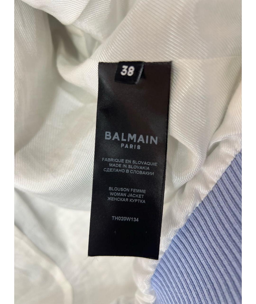 BALMAIN Голубая шерстяная куртка, фото 5