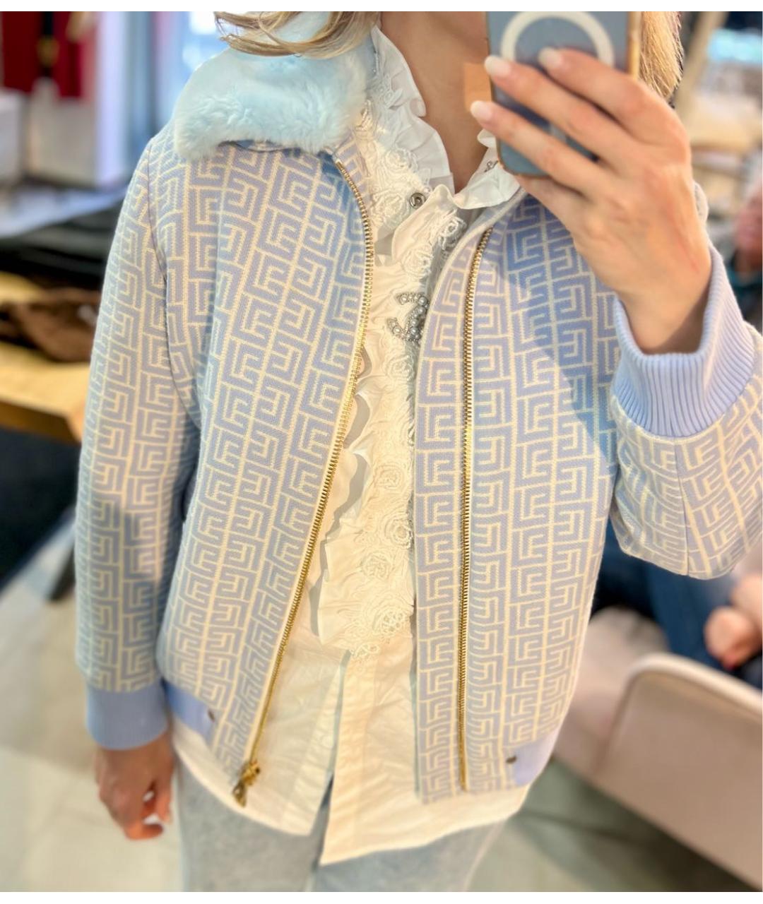 BALMAIN Голубая шерстяная куртка, фото 7