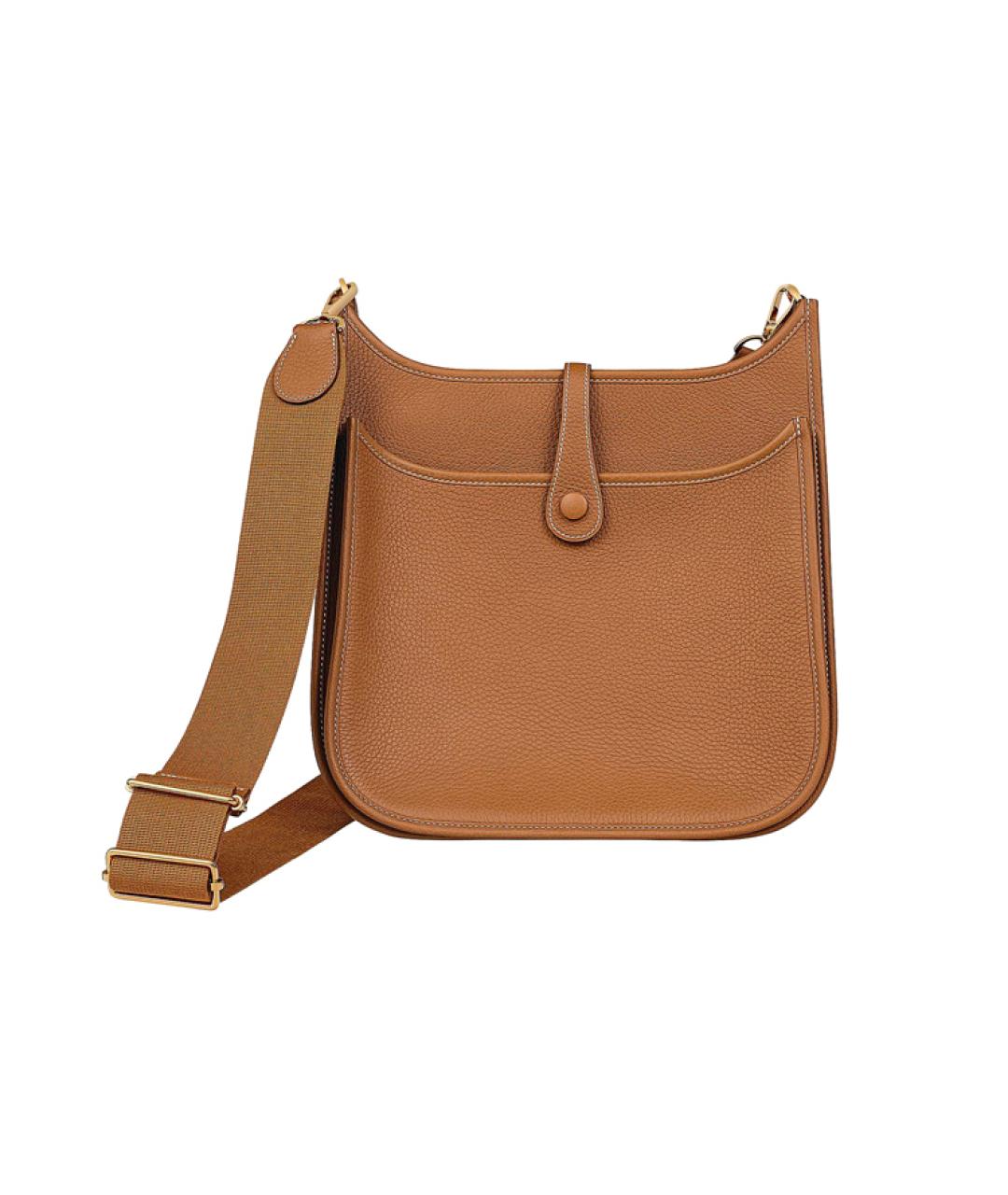 HERMES Коричневая кожаная сумка через плечо, фото 2