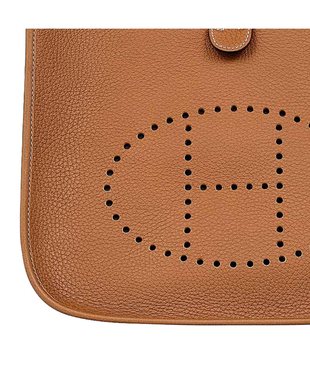 HERMES Коричневая кожаная сумка через плечо, фото 5