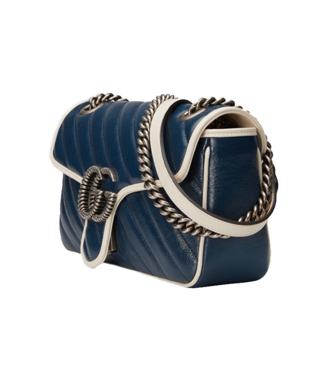 GUCCI Синяя кожаная сумка через плечо, фото 2