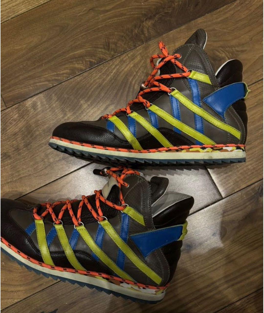 DOLCE&GABBANA Мульти кожаные высокие кроссовки / кеды, фото 5