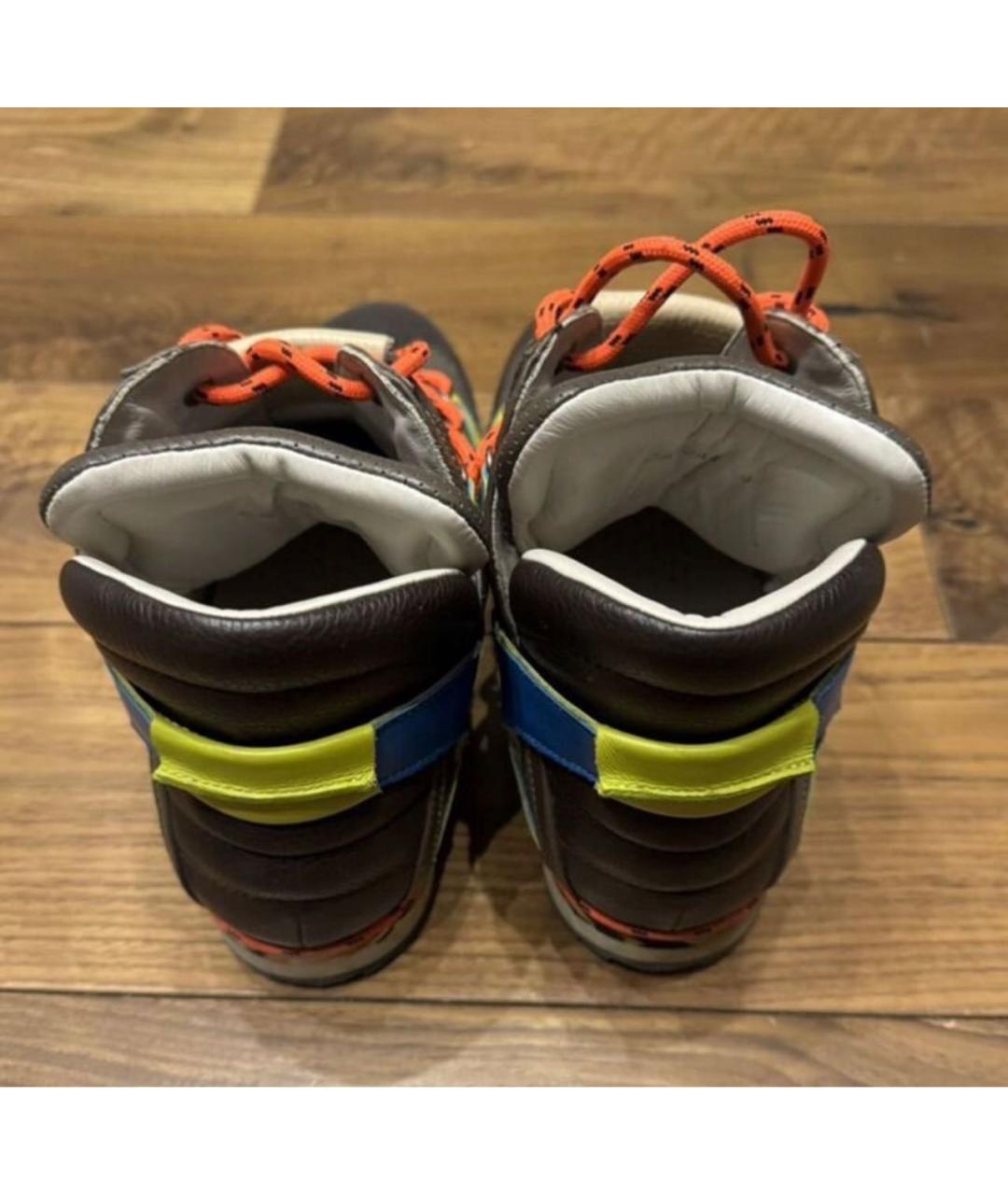 DOLCE&GABBANA Мульти кожаные высокие кроссовки / кеды, фото 3