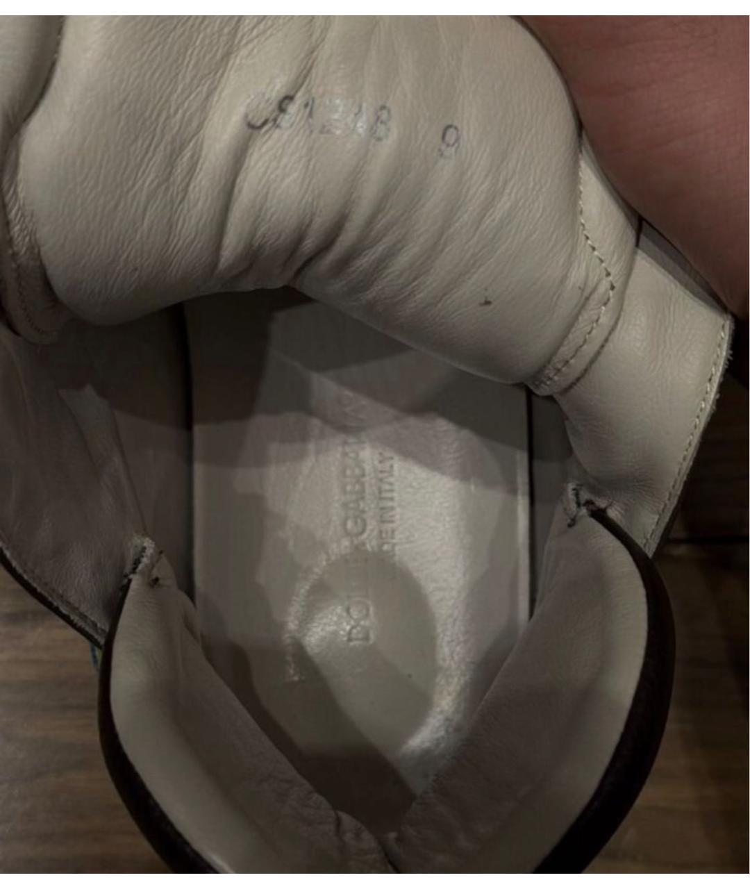 DOLCE&GABBANA Мульти кожаные высокие кроссовки / кеды, фото 4