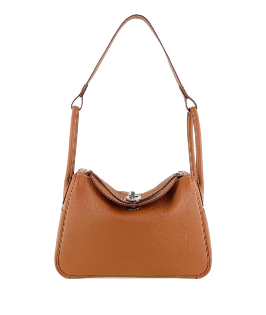 HERMES Коричневая кожаная сумка через плечо, фото 1