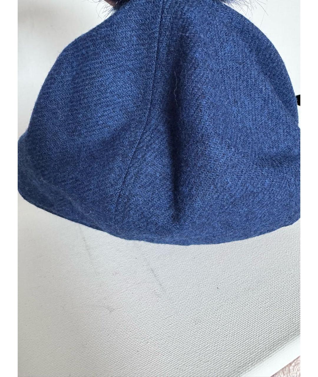 PAUL SMITH Синяя шерстяная кепка, фото 4
