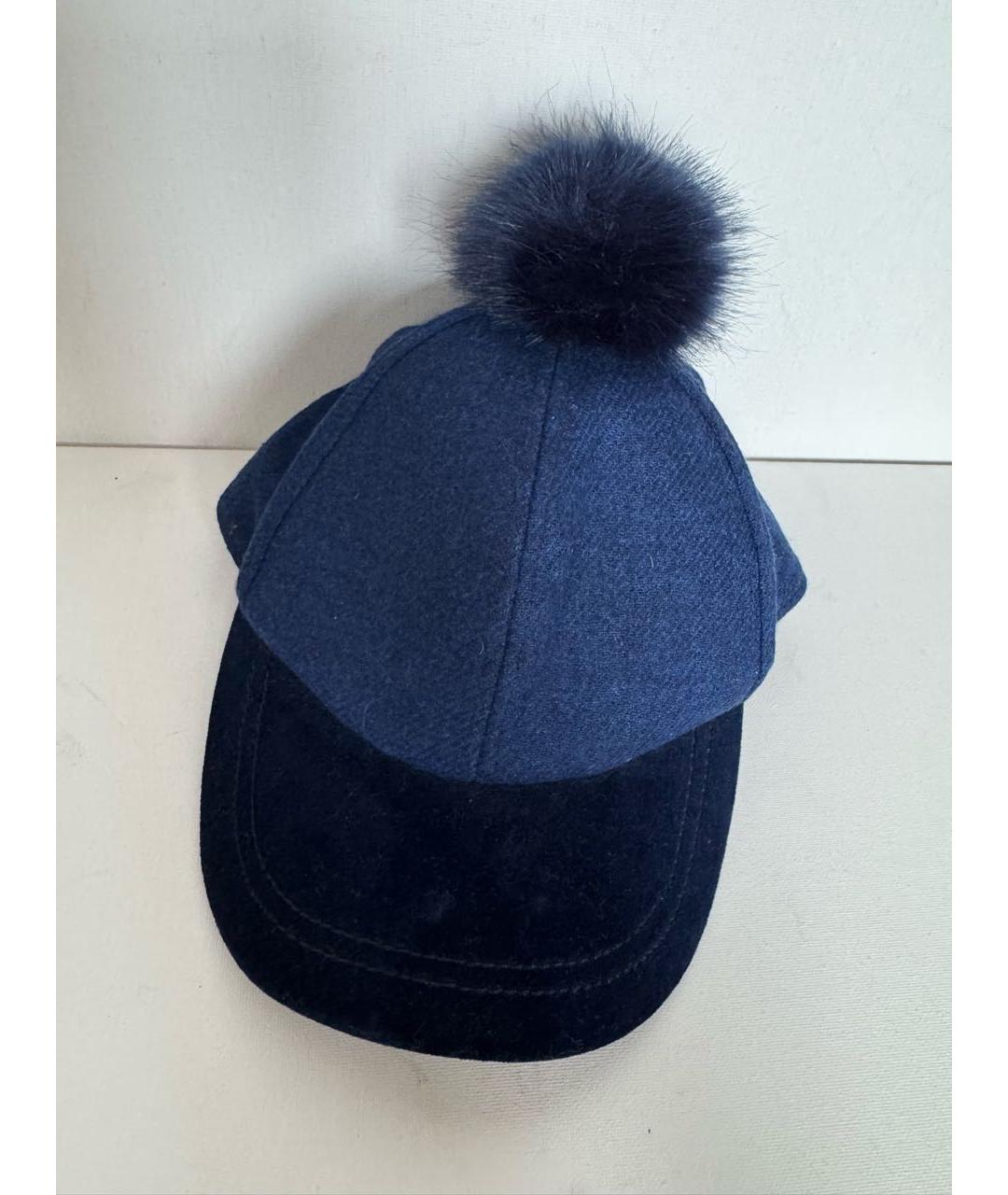 PAUL SMITH Синяя шерстяная кепка, фото 3