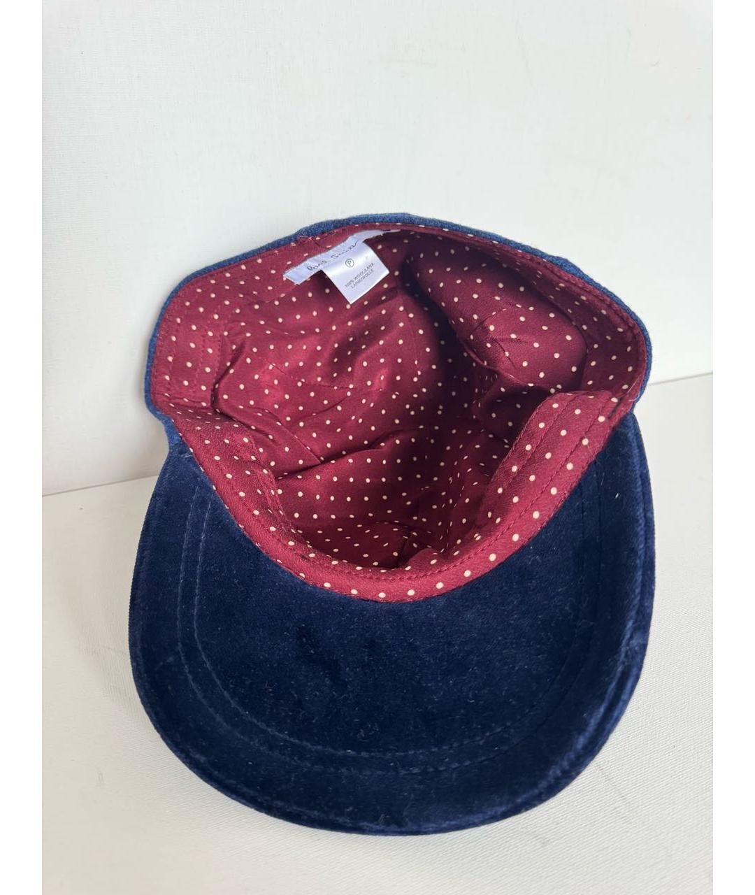 PAUL SMITH Синяя шерстяная кепка, фото 5