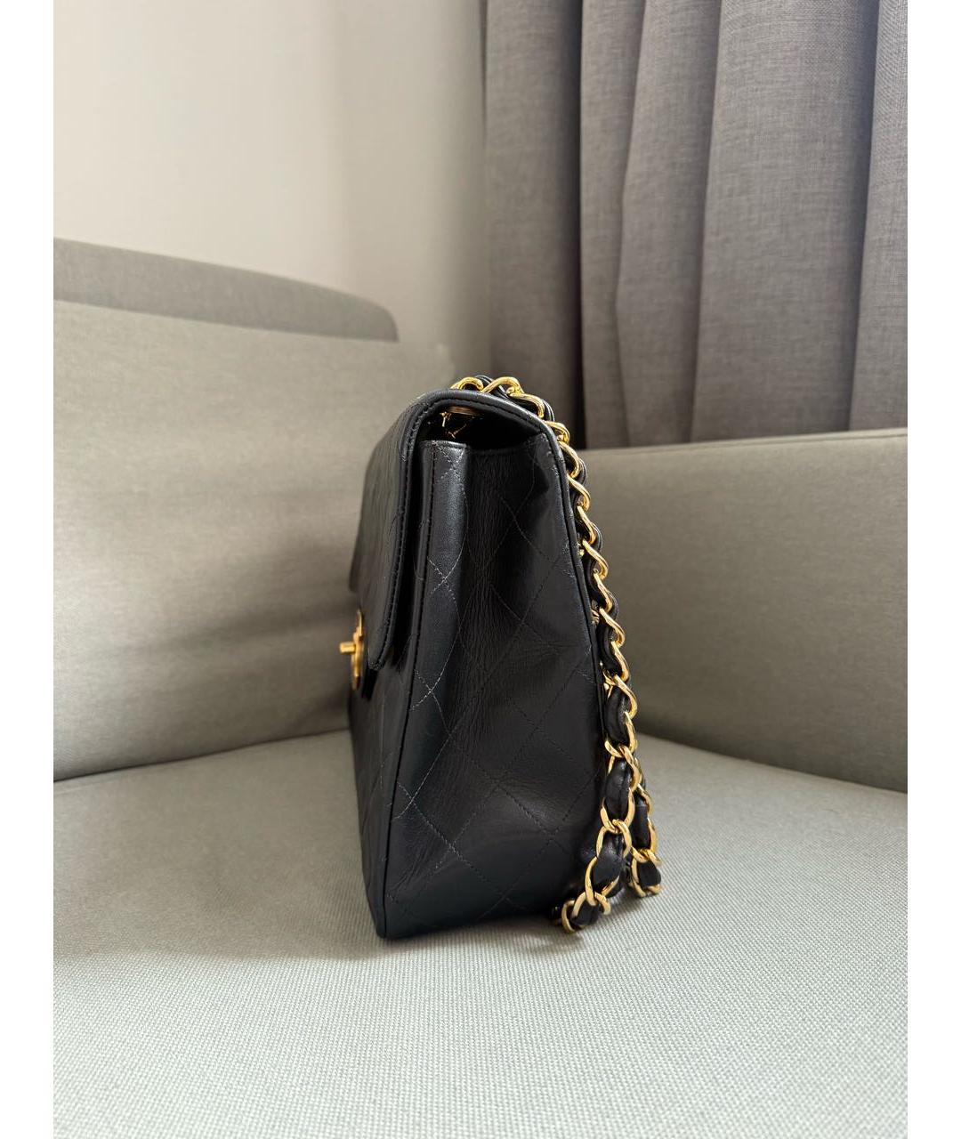 CHANEL Черная кожаная сумка через плечо, фото 5