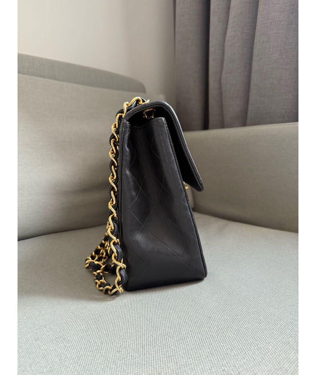 CHANEL Черная кожаная сумка через плечо, фото 6