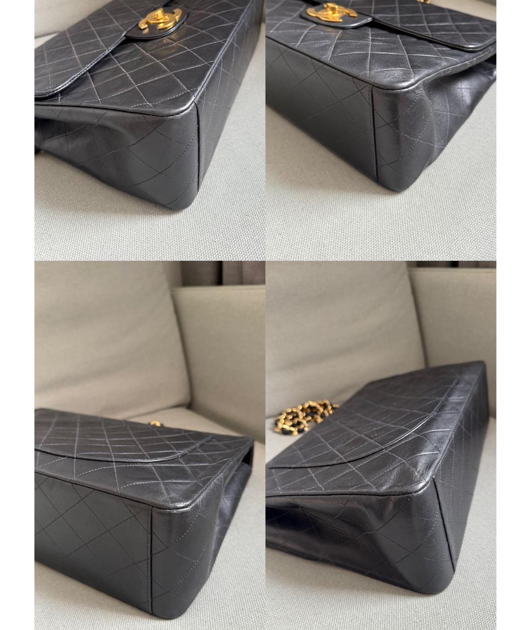 CHANEL Черная кожаная сумка через плечо, фото 7