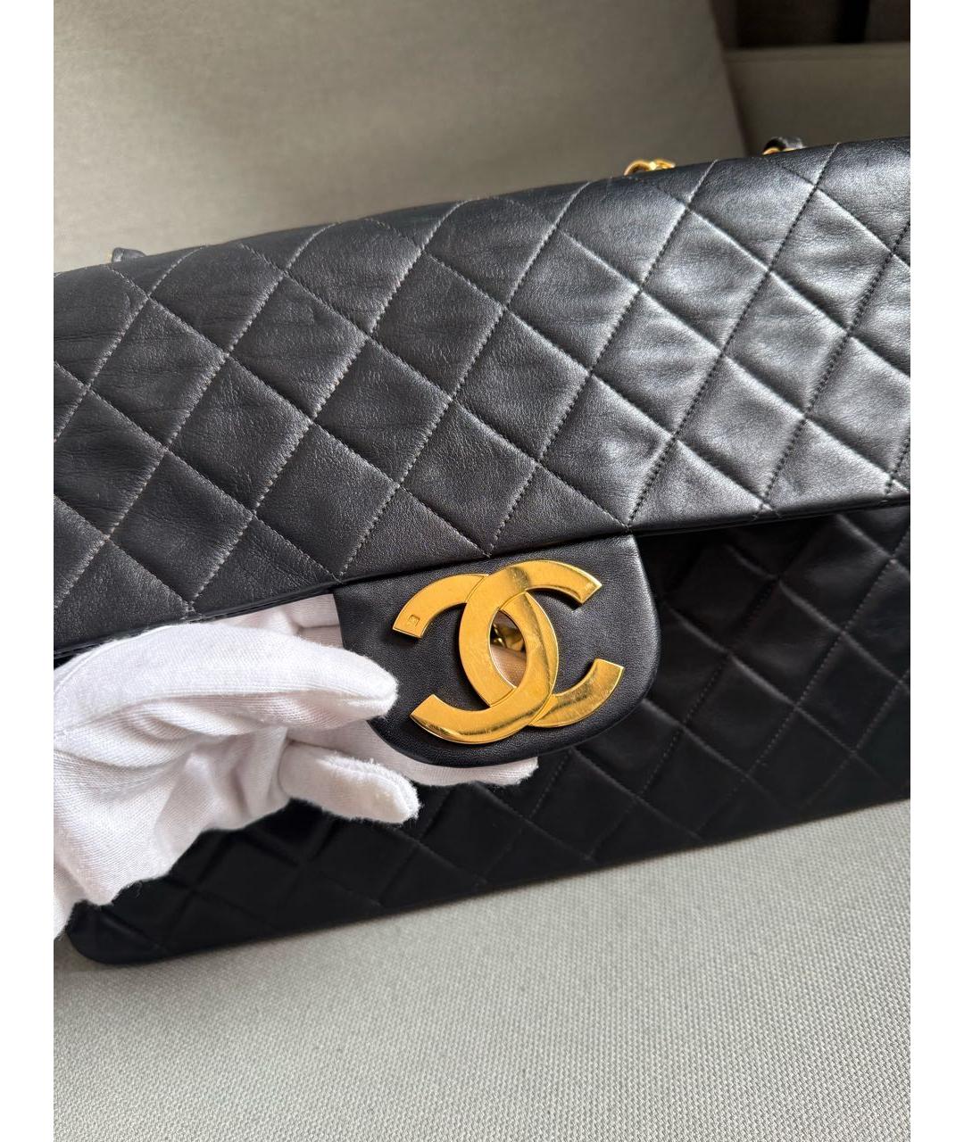 CHANEL Черная кожаная сумка через плечо, фото 8