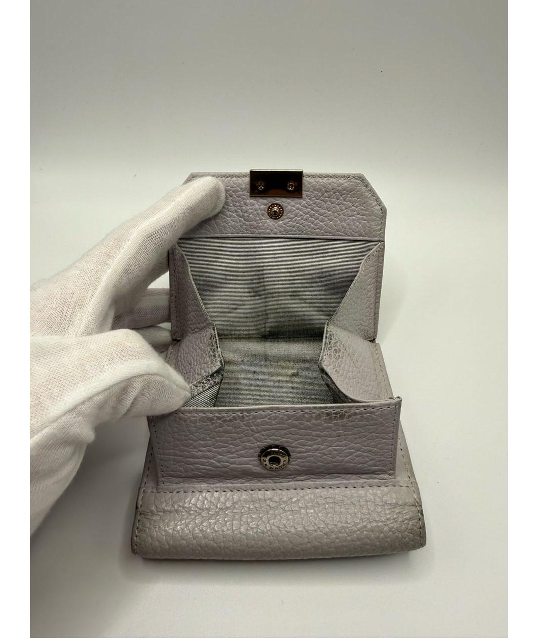 LANVIN Бежевый кожаный кошелек, фото 7