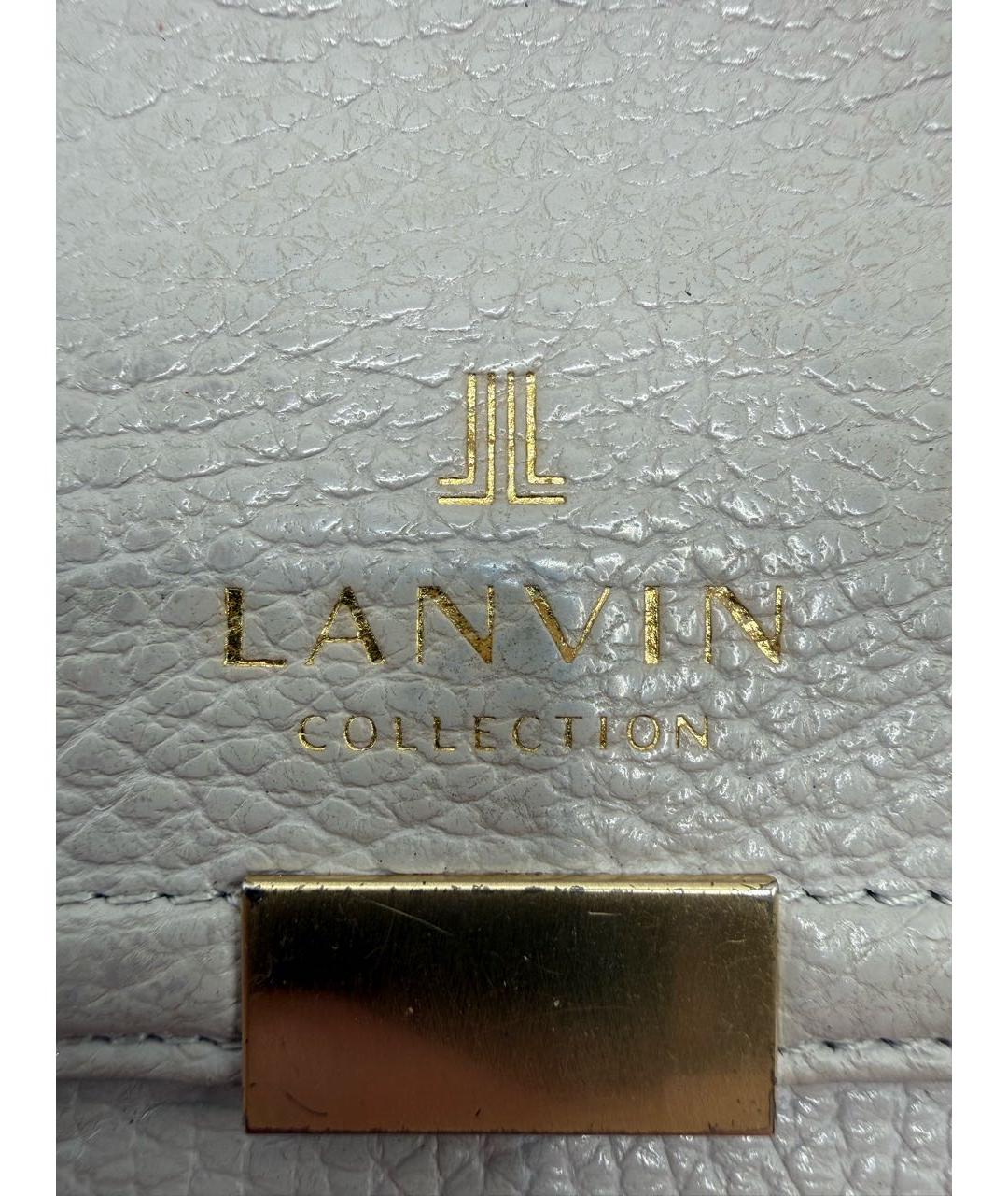 LANVIN Бежевый кожаный кошелек, фото 3