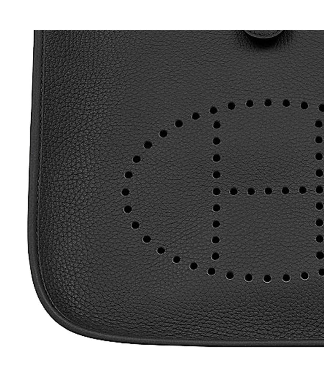 HERMES Черная кожаная сумка через плечо, фото 5