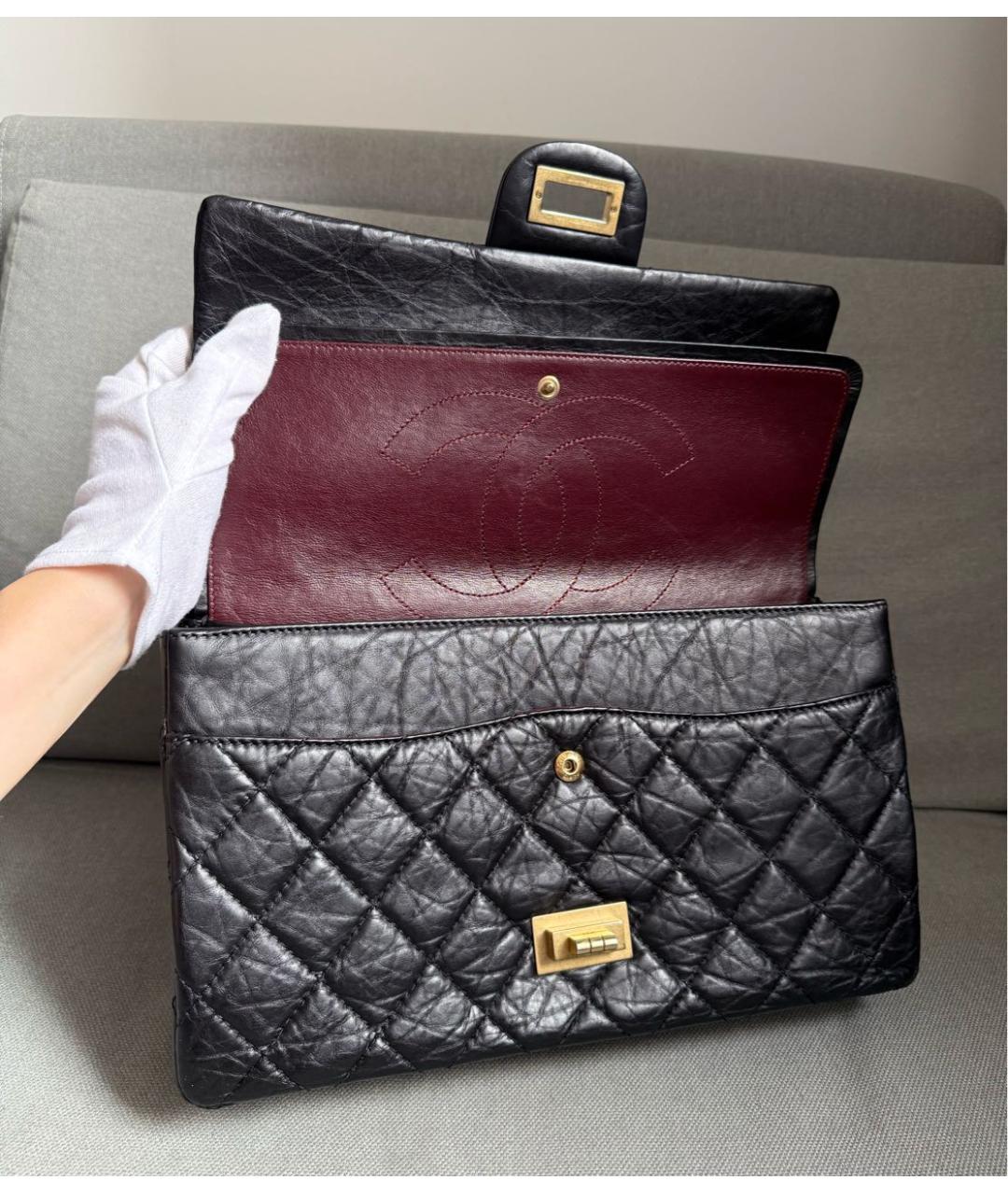 CHANEL Черная кожаная сумка через плечо, фото 8