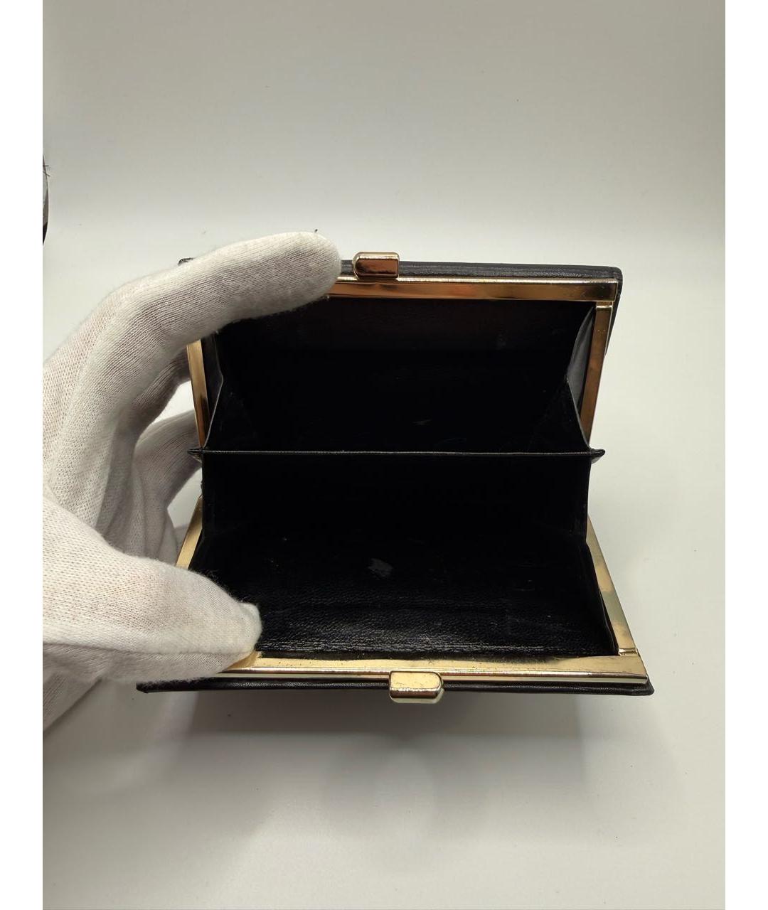 VALENTINO Черный кожаный кошелек, фото 7