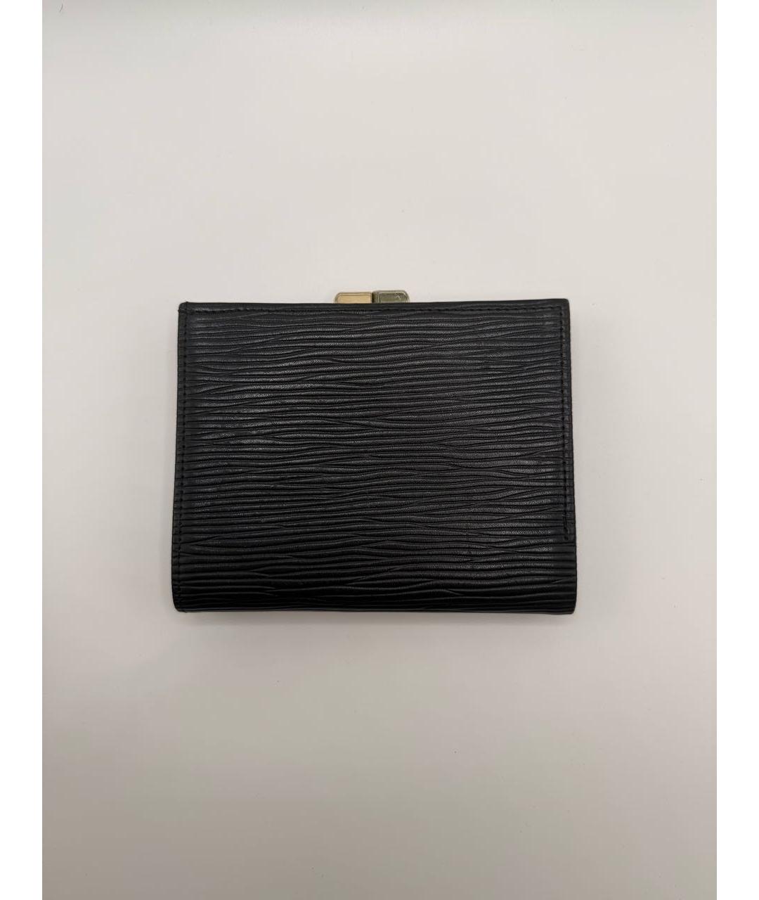 VALENTINO Черный кожаный кошелек, фото 2