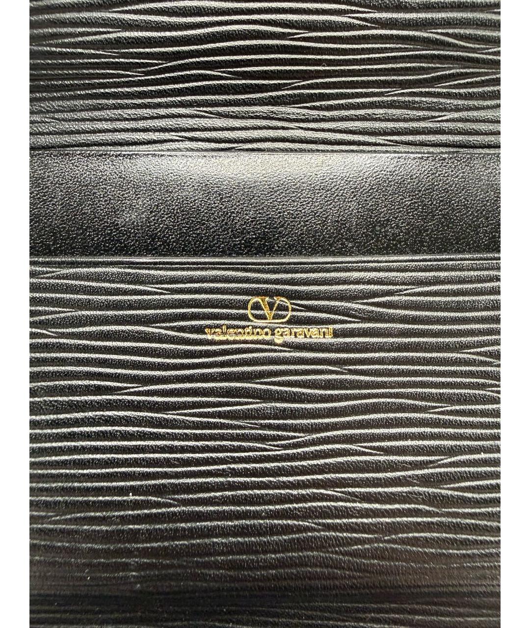 VALENTINO Черный кожаный кошелек, фото 5