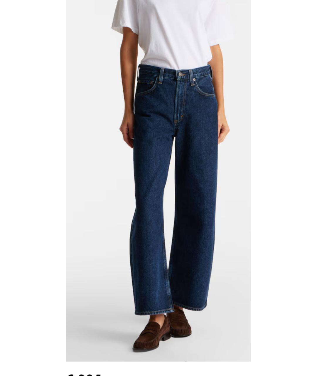 AGOLDE Темно-синие хлопковые прямые джинсы, фото 6