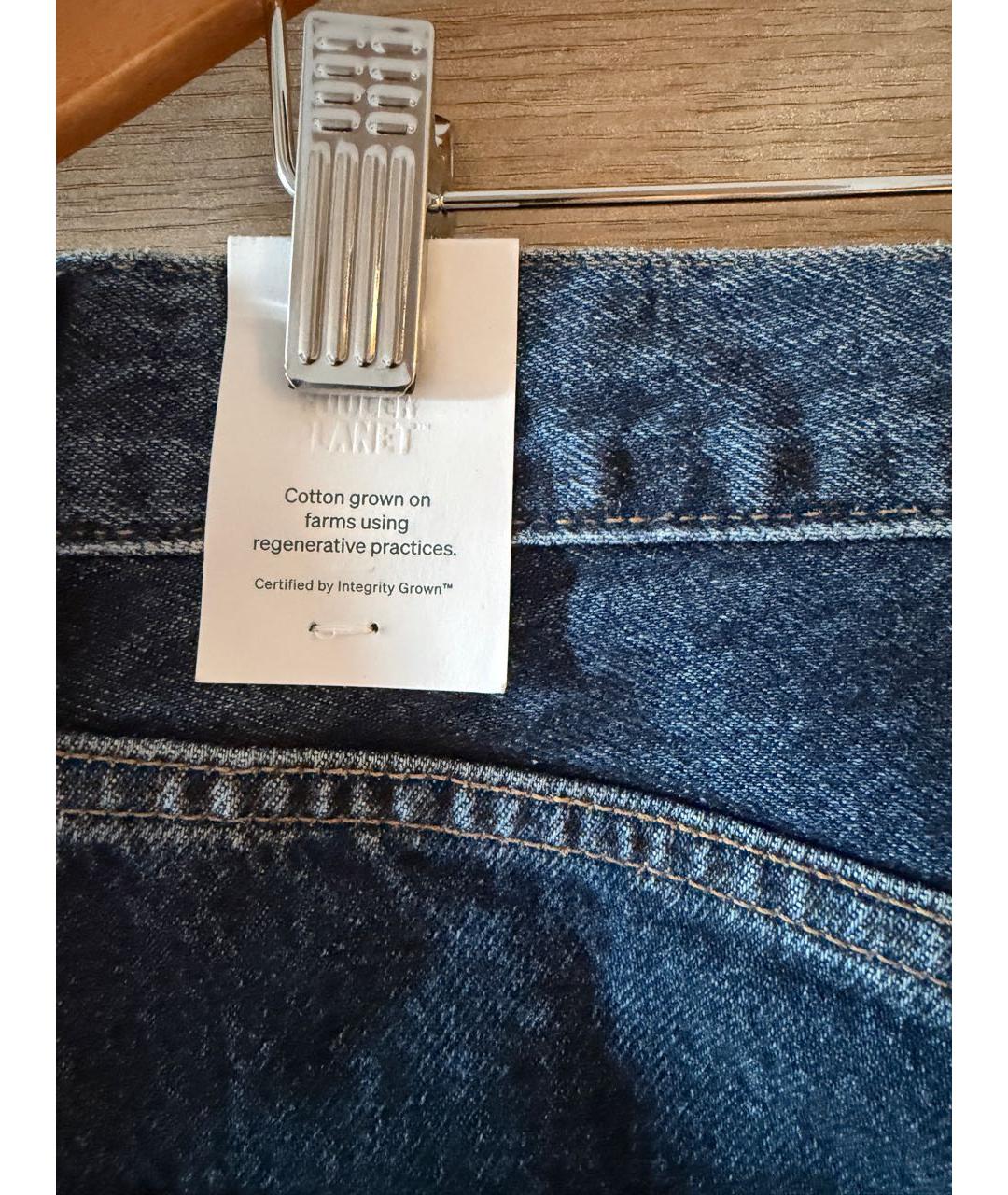 AGOLDE Темно-синие хлопковые прямые джинсы, фото 4