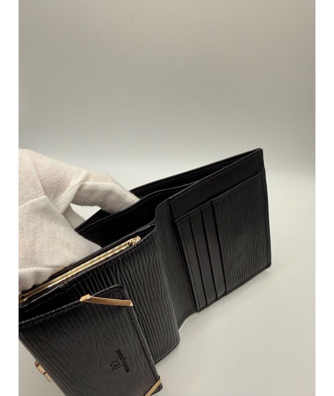 VALENTINO Черный кожаный кошелек, фото 6