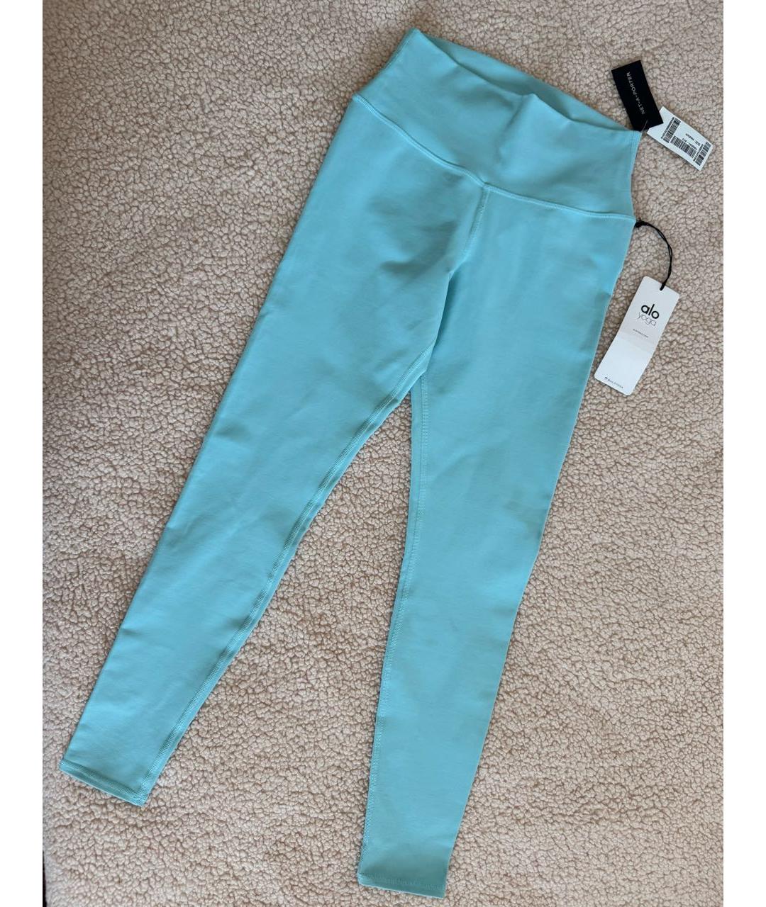 ALO YOGA Голубые полиэстеровые спортивные брюки и шорты, фото 9