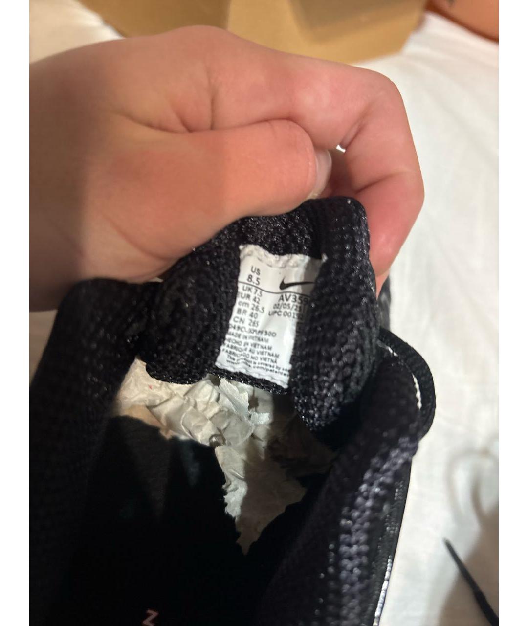 NIKE Черные синтетические низкие кроссовки / кеды, фото 5