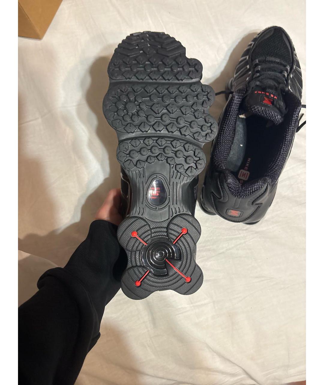 NIKE Черные синтетические низкие кроссовки / кеды, фото 6