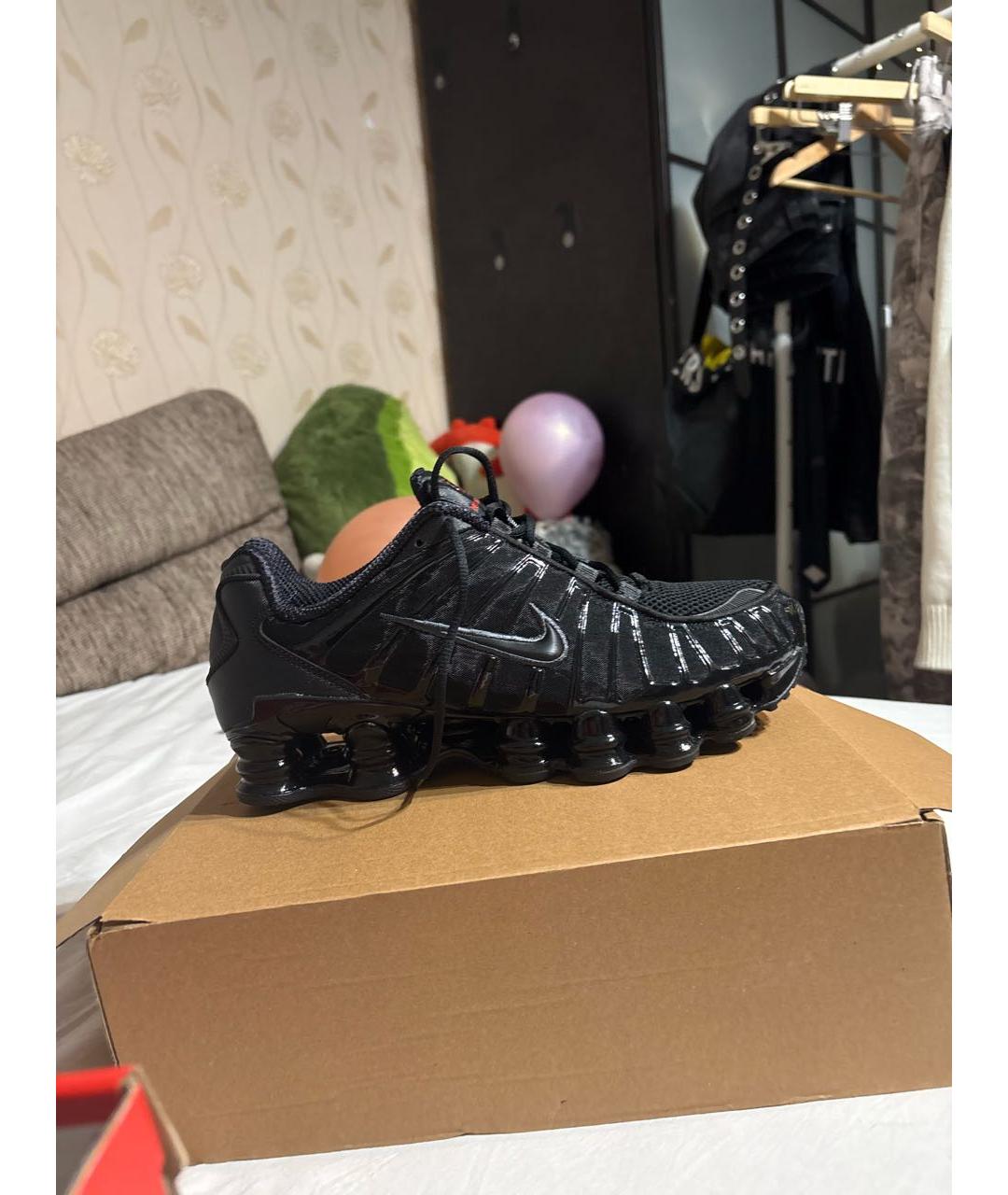 NIKE Черные синтетические низкие кроссовки / кеды, фото 7