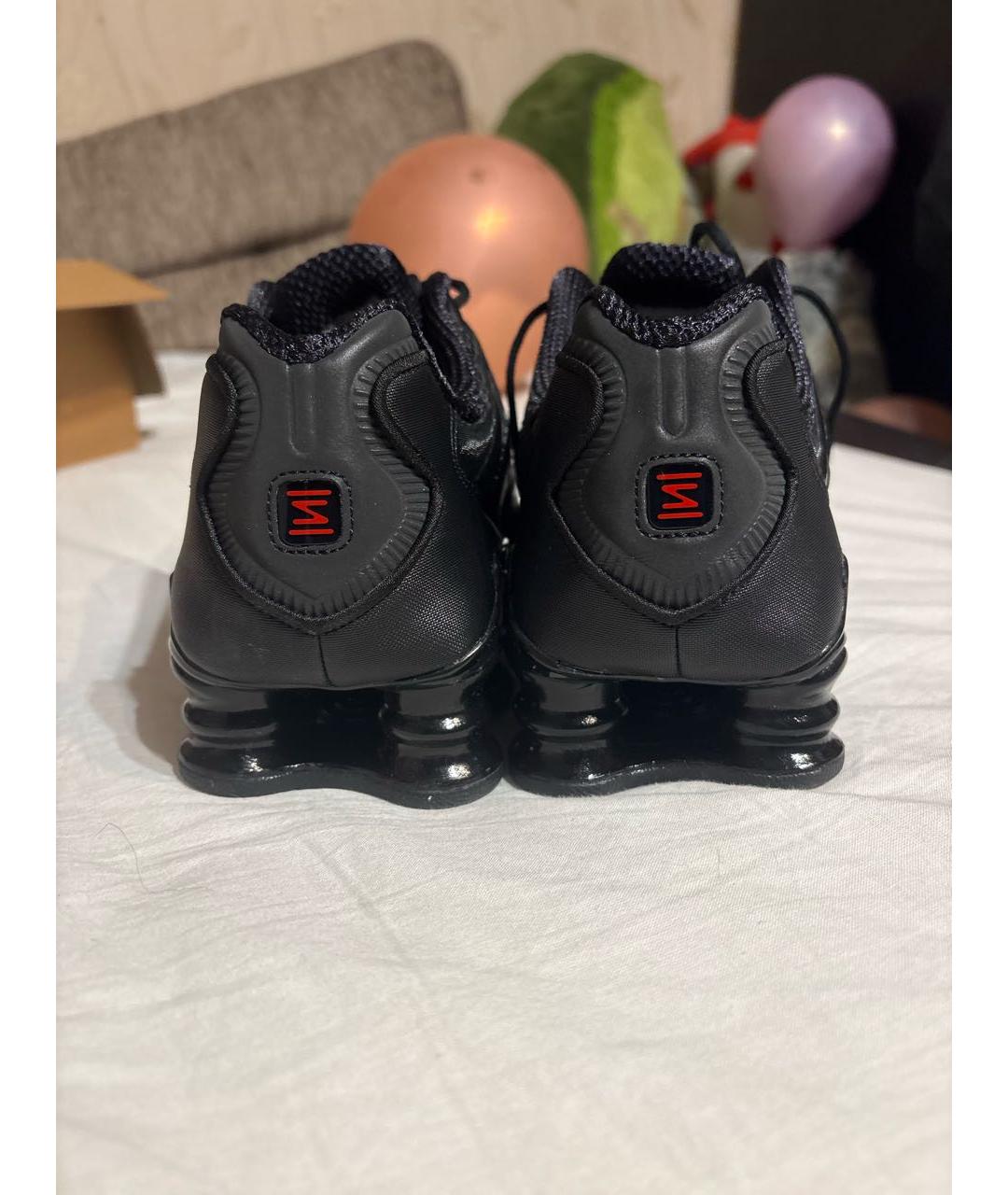 NIKE Черные синтетические низкие кроссовки / кеды, фото 4