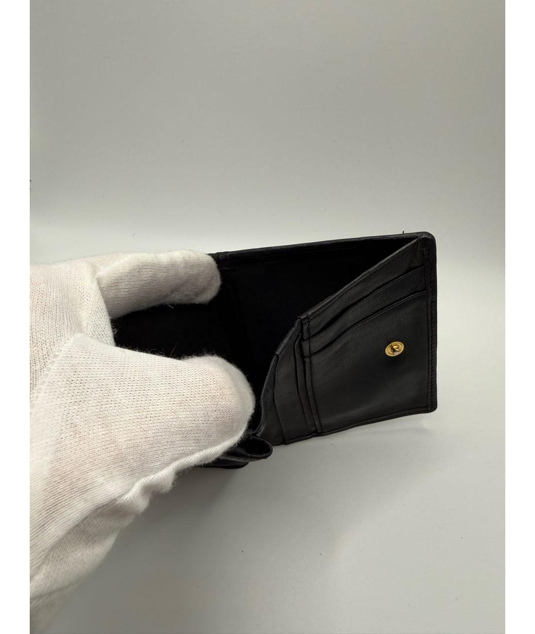 MOSCHINO Черный кожаный кошелек, фото 6