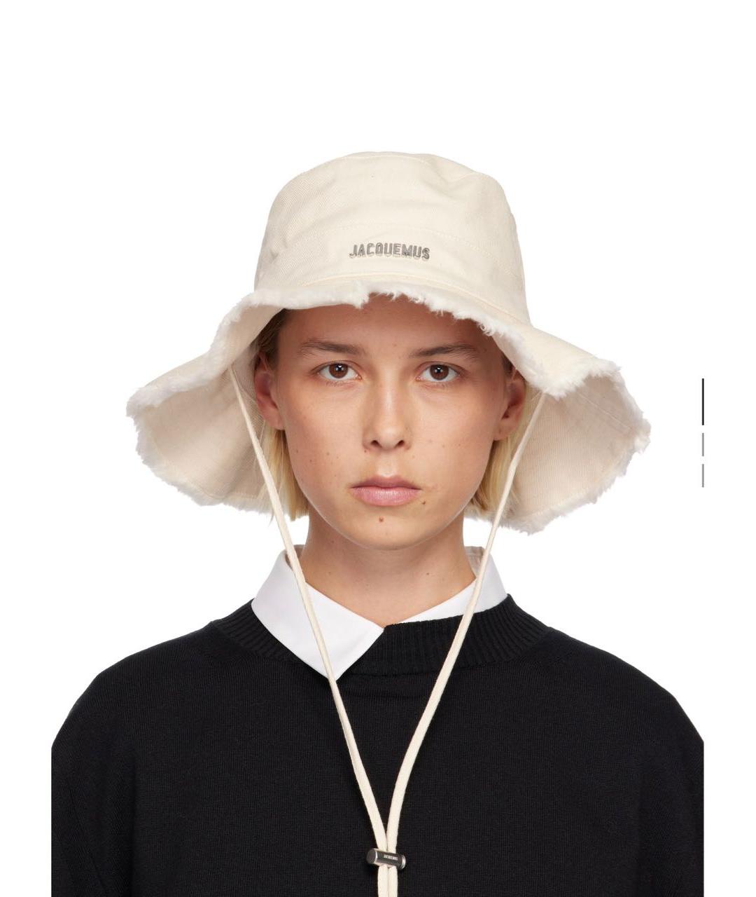 JACQUEMUS Белая хлопковая панама, фото 2