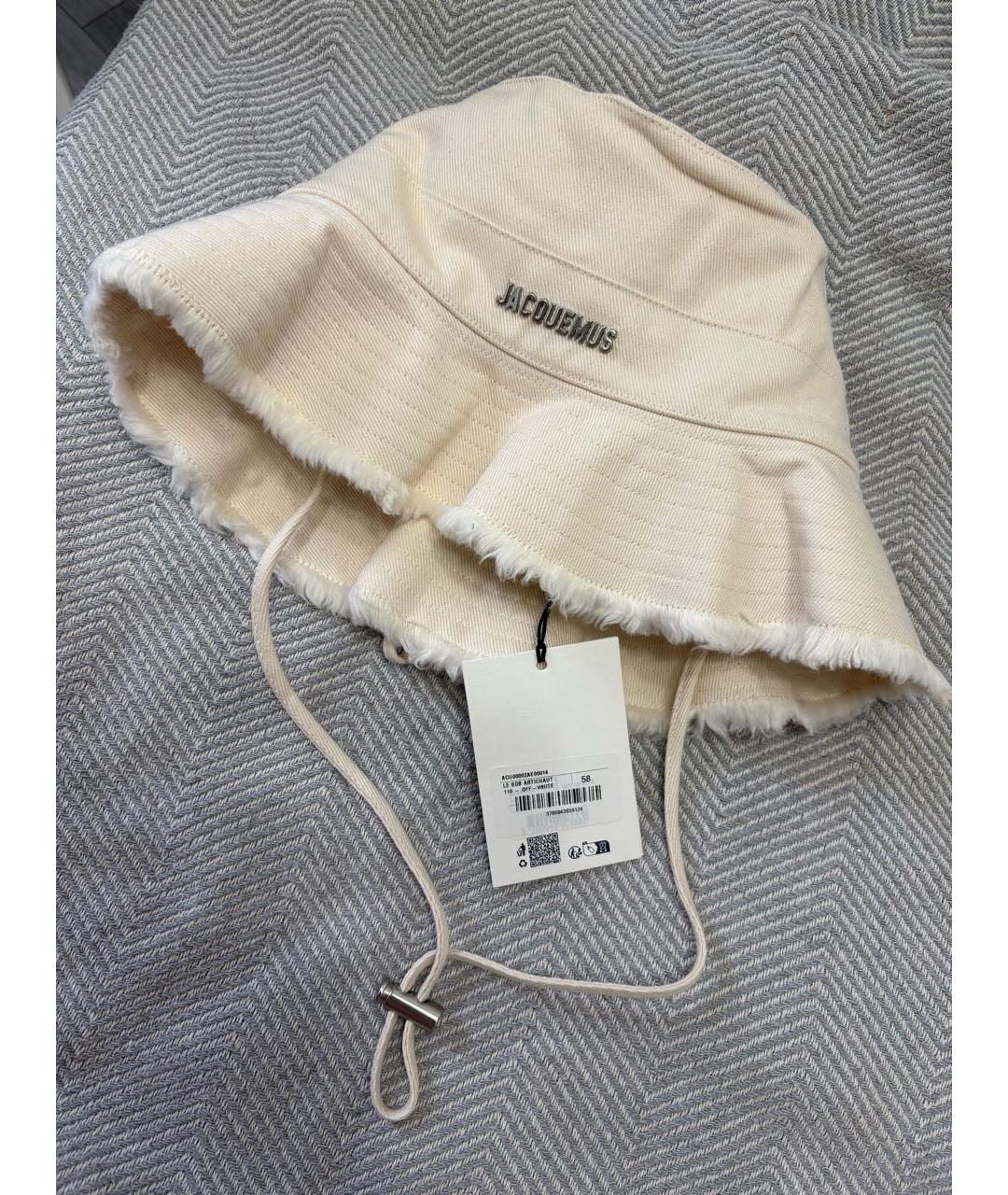 JACQUEMUS Белая хлопковая панама, фото 3