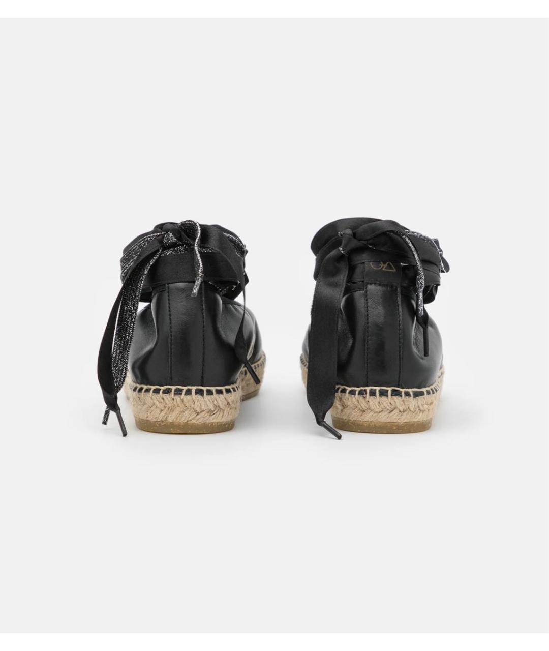 032C Черные кожаные эспадрильи, фото 6