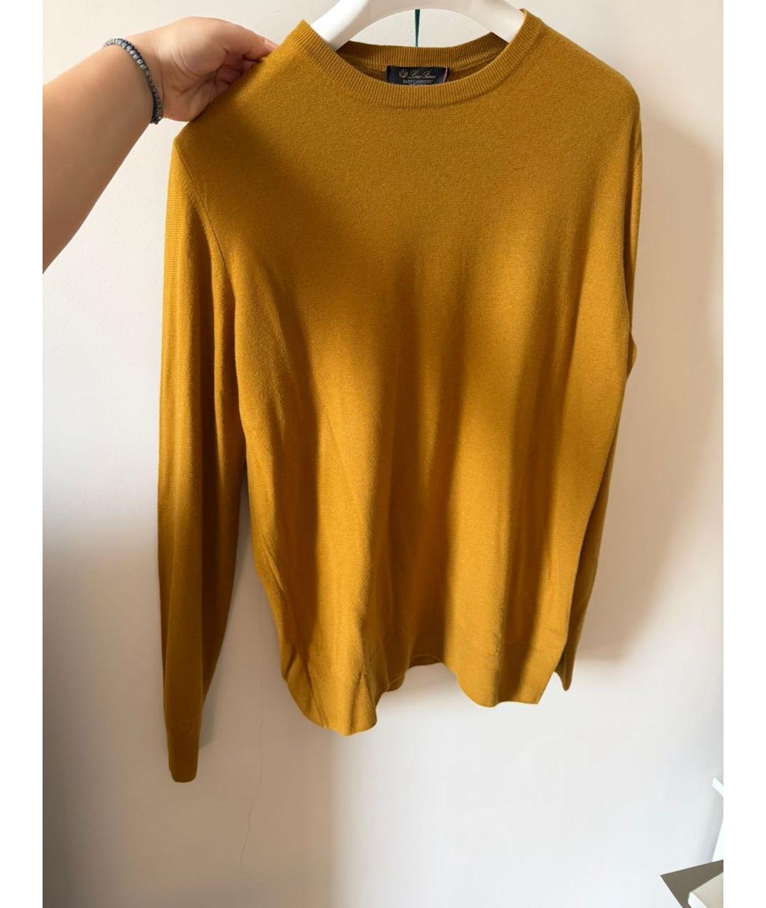 LORO PIANA Горчичный кашемировый джемпер / свитер, фото 2