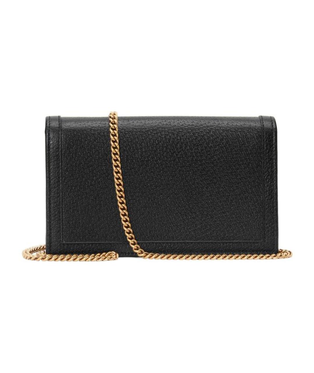 GUCCI Черная кожаная сумка через плечо, фото 4