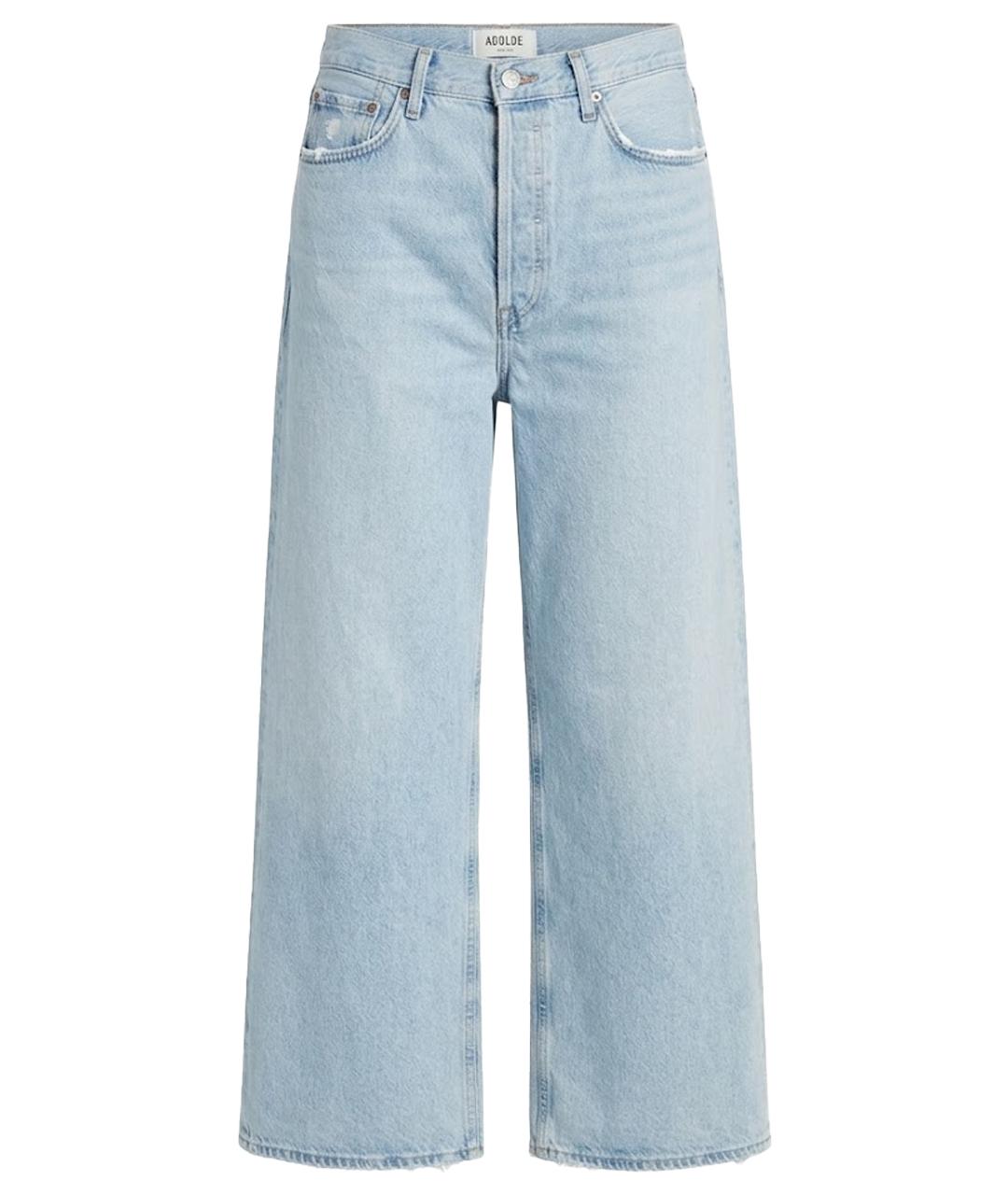 AGOLDE Голубые хлопковые прямые джинсы, фото 1