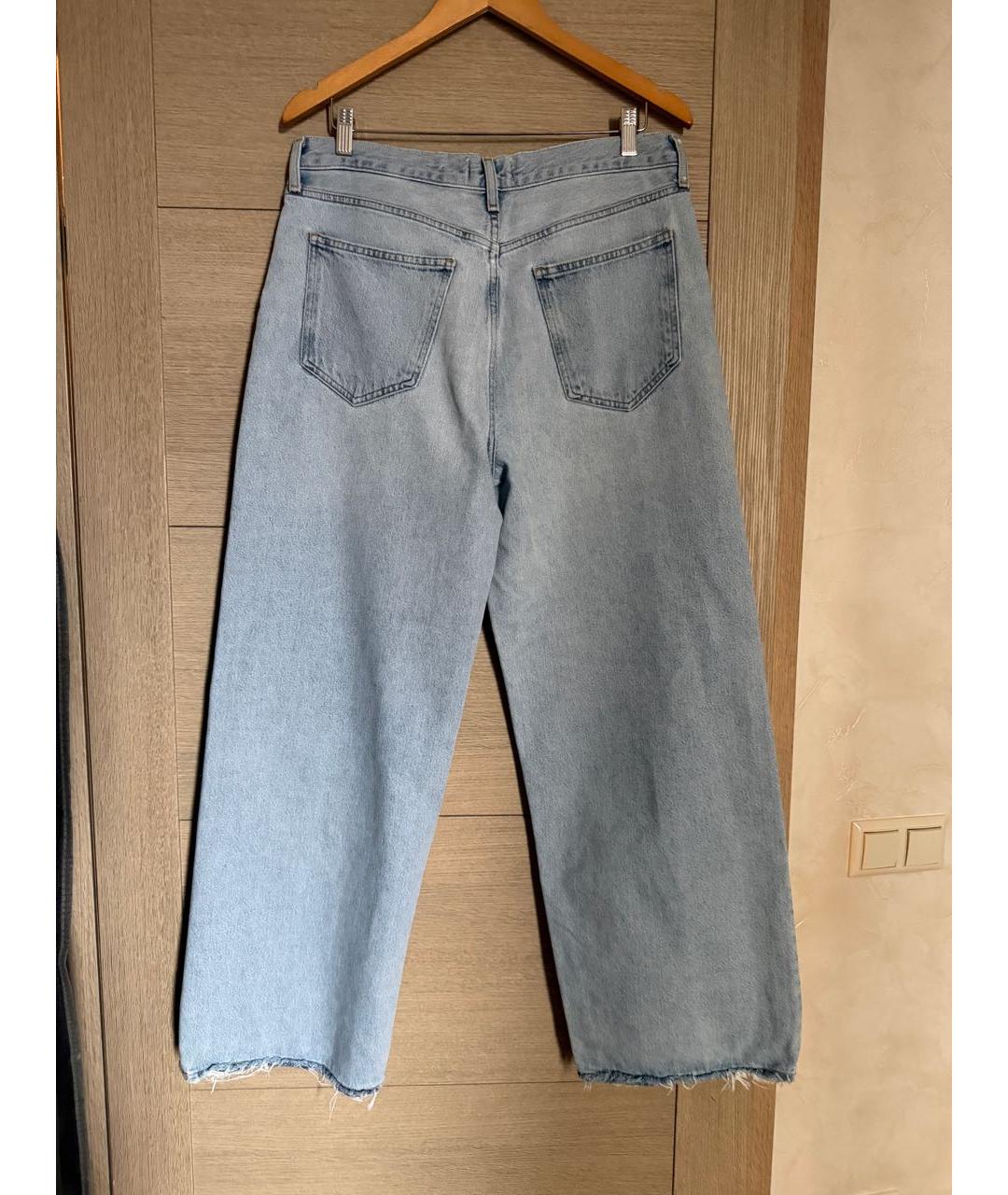 AGOLDE Голубые хлопковые прямые джинсы, фото 2