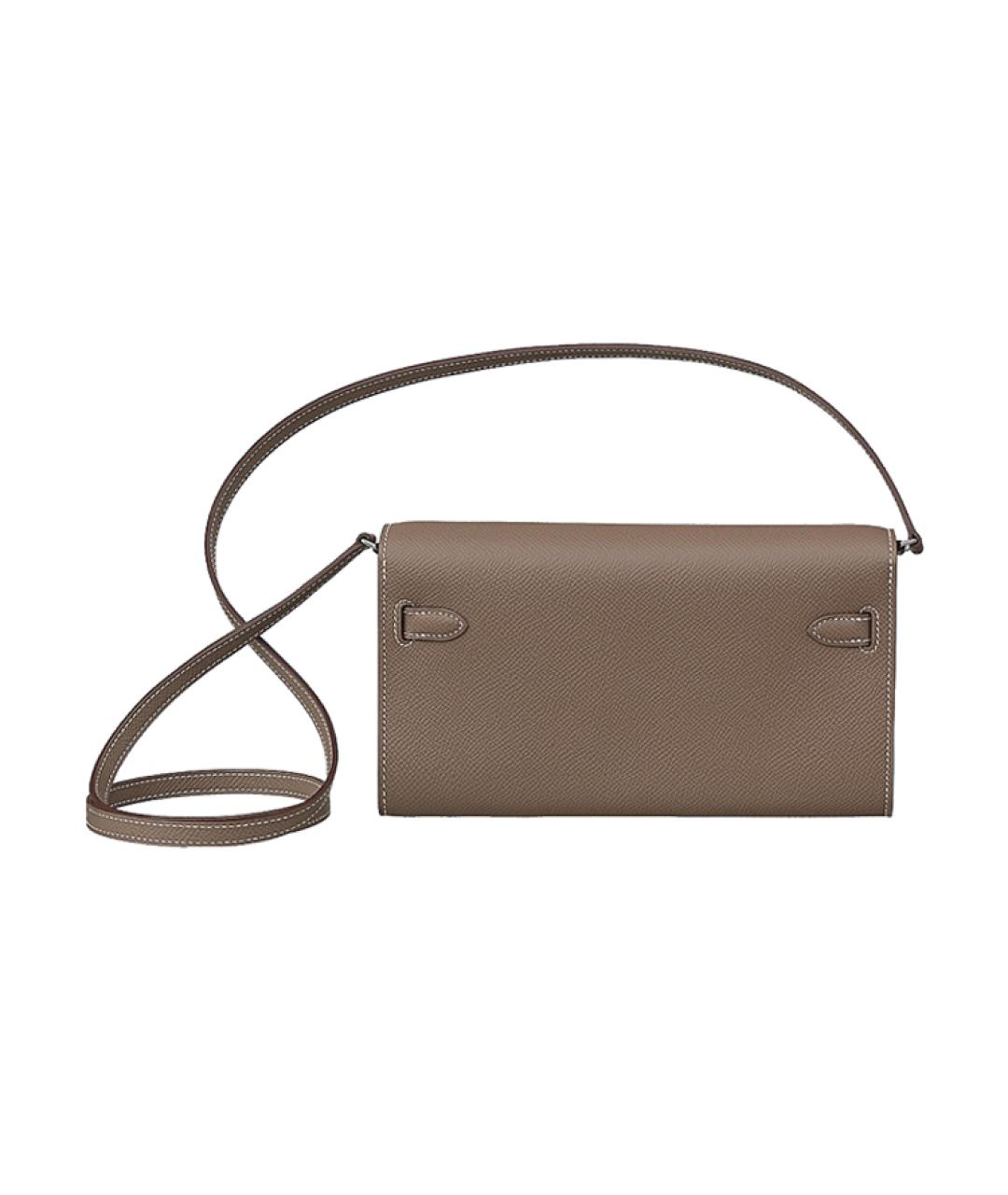 HERMES Коричневая кожаная сумка через плечо, фото 2